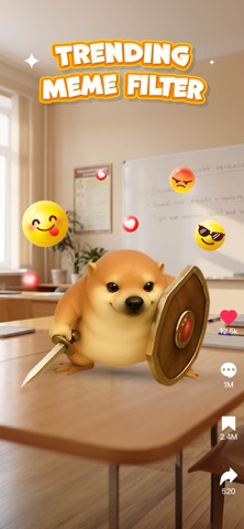 AR Filter: What The Dog Doing iPhone screenshot