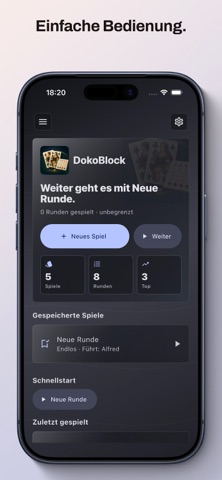 DokoBlock - Doppelkopf Punkte iPhone screenshot