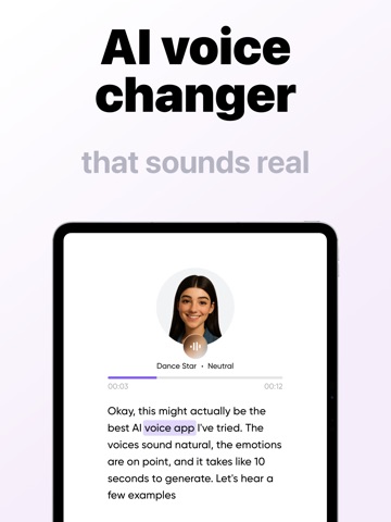 AI Voice Changer: Clone & TTS iPad screenshot