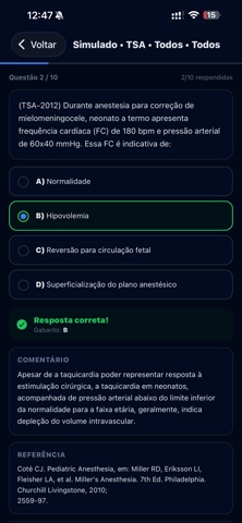 Anestesia Questões screenshot