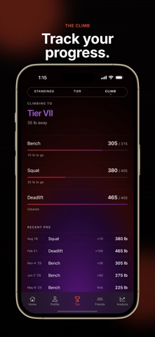 TIER: Gym Workout Log Screenshot 3 of 10