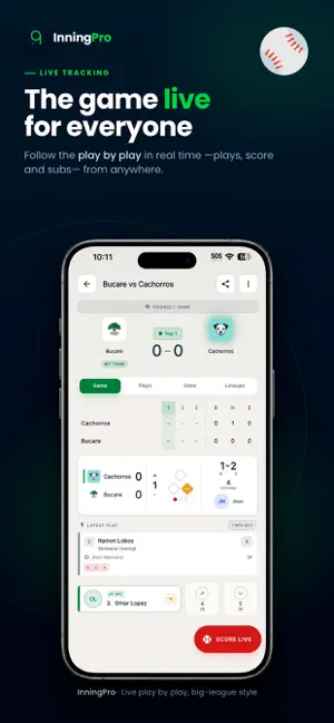 InningPro: Baseball & Softball screenshot 1
