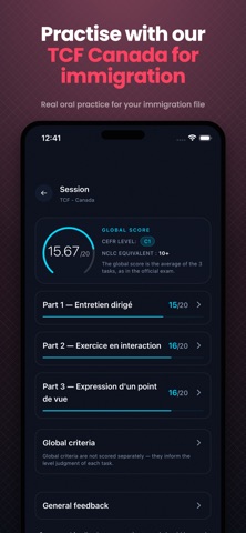 IELTS Speaking Exam: OralPrep iPhone screenshot
