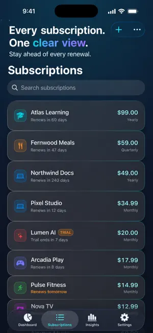 Subvanta: Track Subscriptions screenshot 2