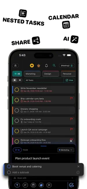 To Do List & AI Planner: TASKn screenshot 1