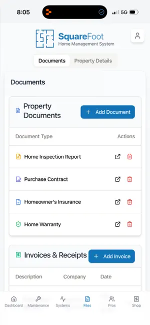 Square Foot Home Management screenshot 4