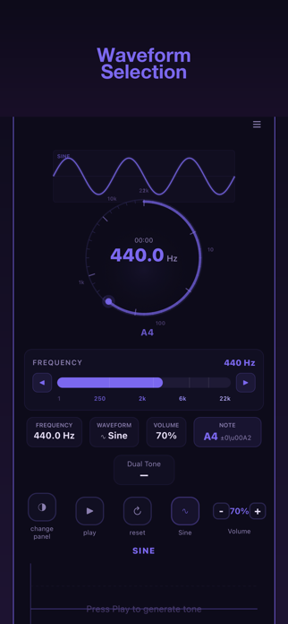 Tone Generator+ Freq Screenshot 2 of 3