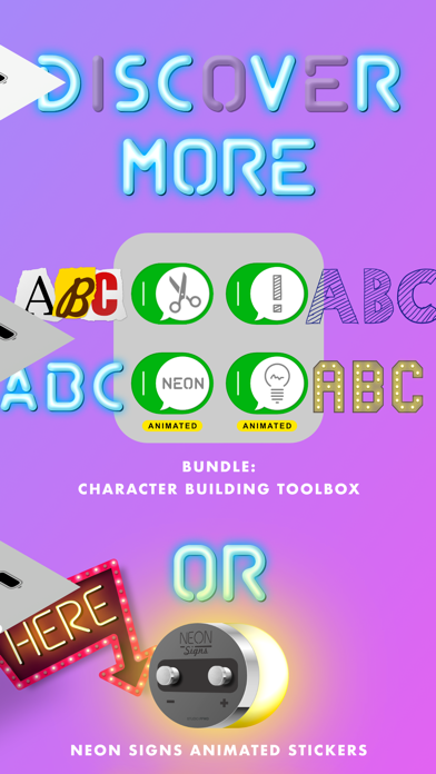 Neon Letters Stickers Animated Screenshot 4 - AppWisp.com