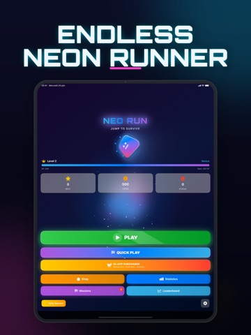 Neo Run Cube: Neon Runner iPad screenshot