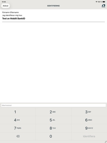 BankID säkerhetsapp iPad screenshot 3
