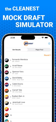 MockOut - NFL Draft Simulator screenshot