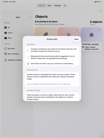 MyStuff: Track Your Things iPad screenshot