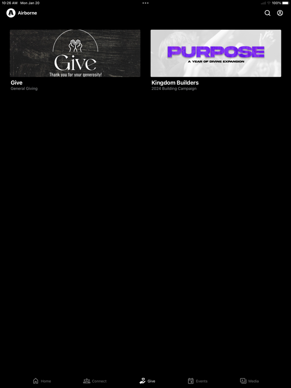 Airborne Church iPad screenshot 3 - Education app