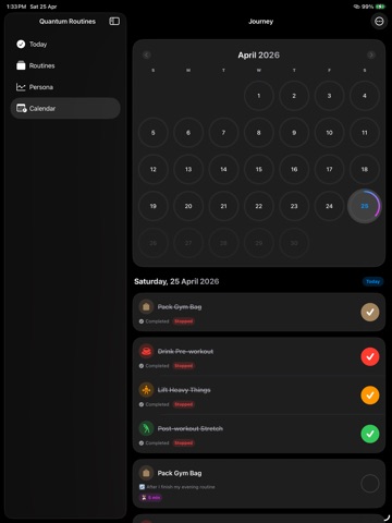 Quantum Routines iPad screenshot