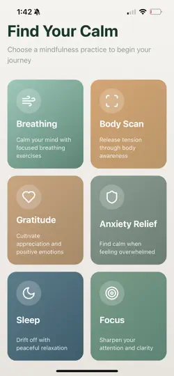 Mindful Guilded Meditations iPhone Ekran Görüntüsü 1