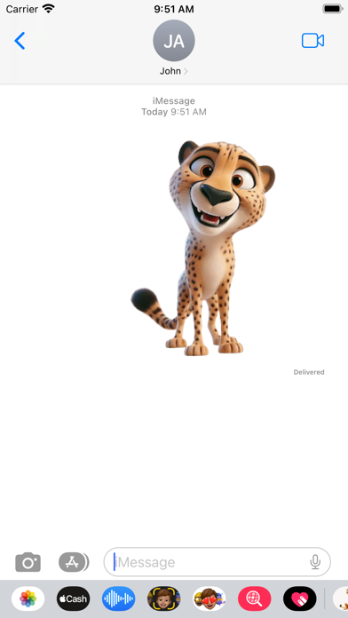 Screenshot 4 of Happy Cheetah Stickers App