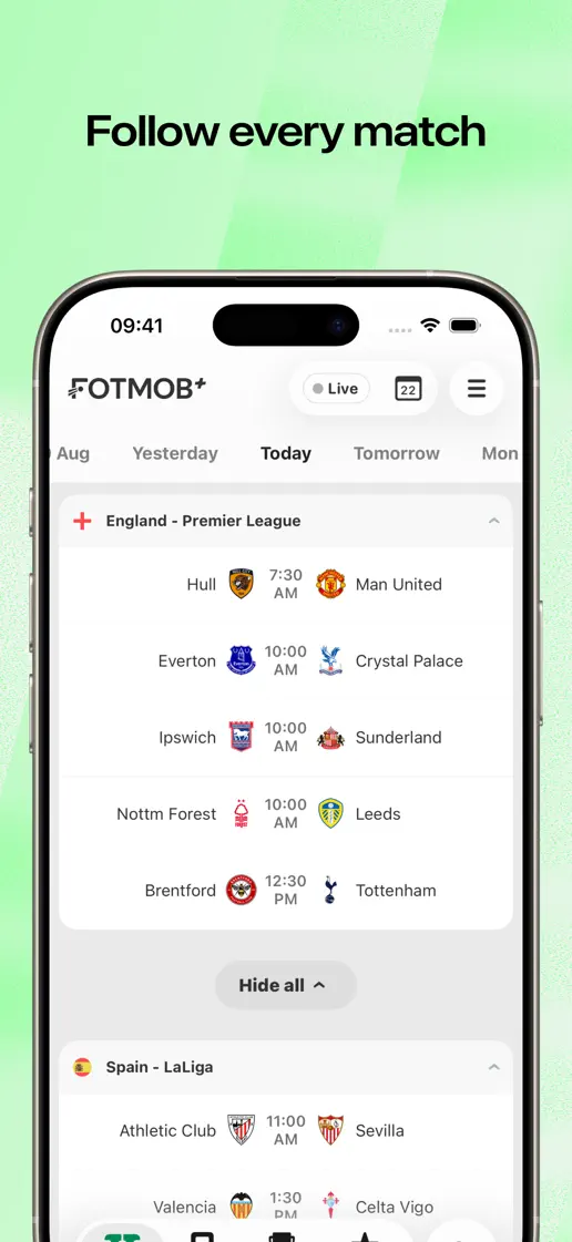 FotMob, App Store screenshot 1