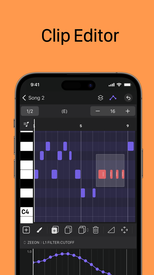 #2. SAND: Sequencer for AUv3, MIDI (iOS) 由: Matteo Caldari