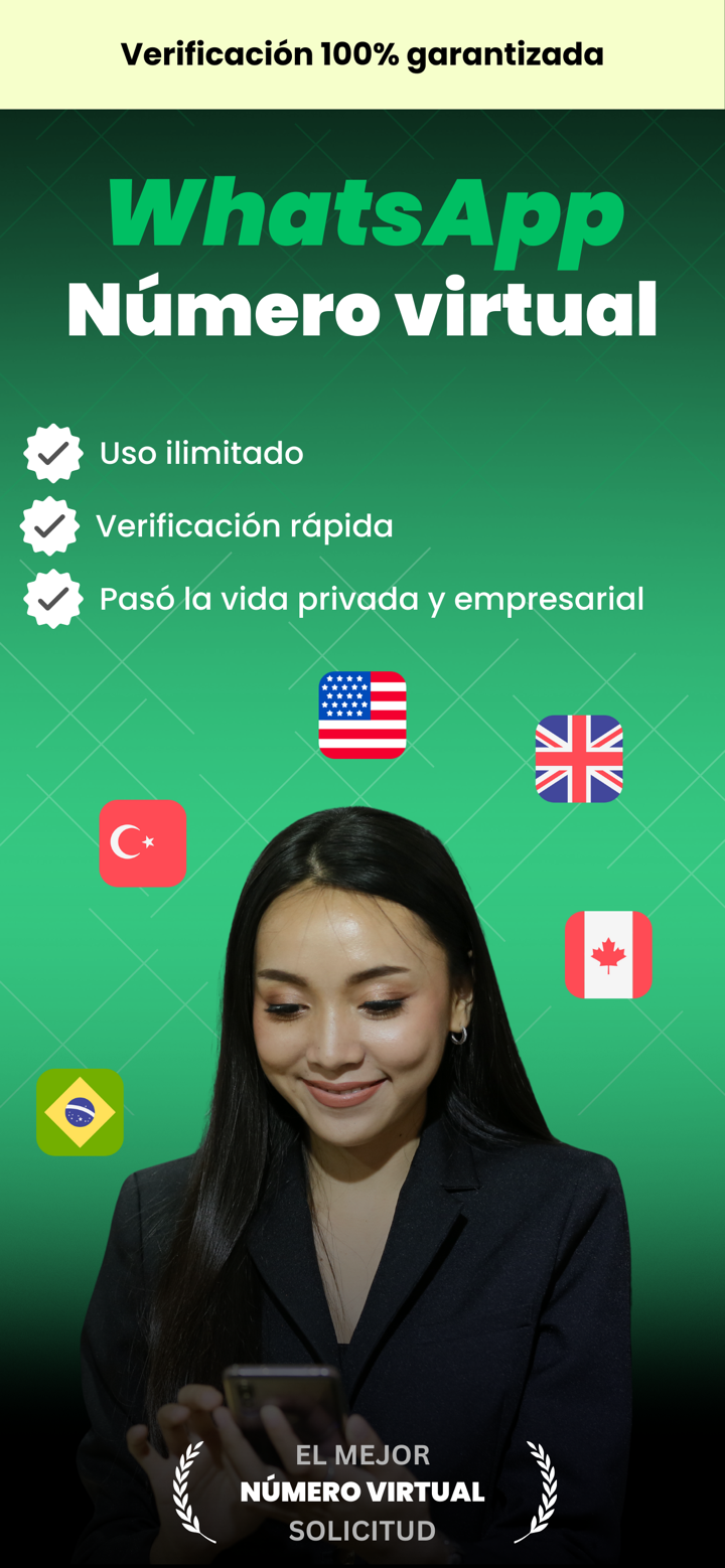 Número virtual de WhatsApp SMS screenshot 1