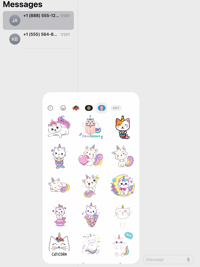 Caticorn Stickers Set