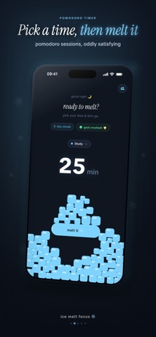 Ice Melt Focus - Study Timer Screenshot 1 of 5
