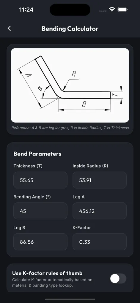 Bending Sheet Metal - Utilities App | MWM