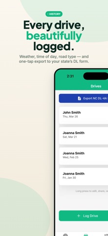 Drive Mint DMV Permit Log Screenshot 2 of 8