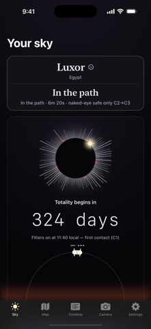 Eclipse 2027: Local Times のスクリーンショット