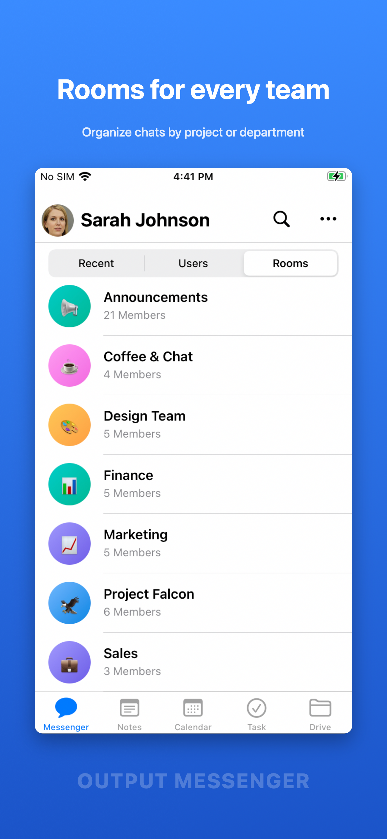 Output Messenger screenshot 3