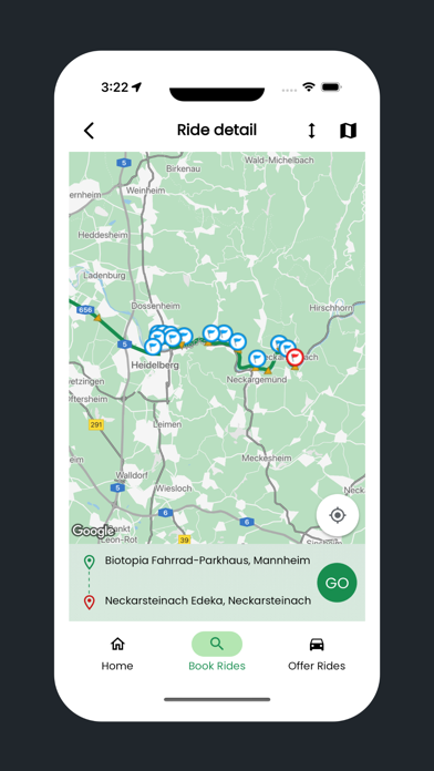 DIY Ridesharing Screenshot