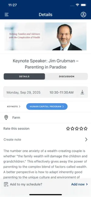 JFG Family Office Events screenshot 2