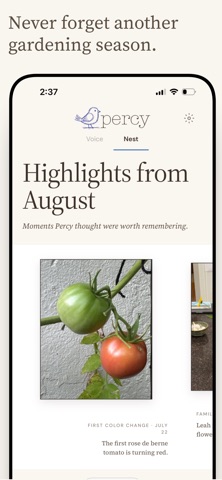 Percy: Garden Journal Screenshot 1 of 9
