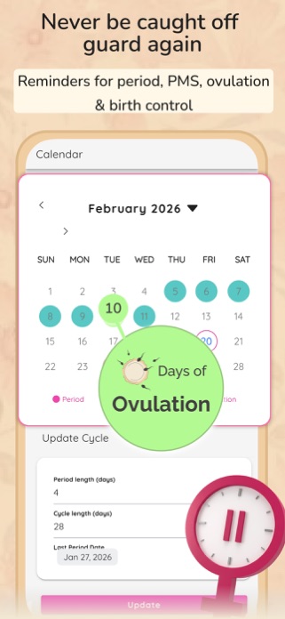 Period Tracker:Ovulation Cycle Screenshot 7 of 8