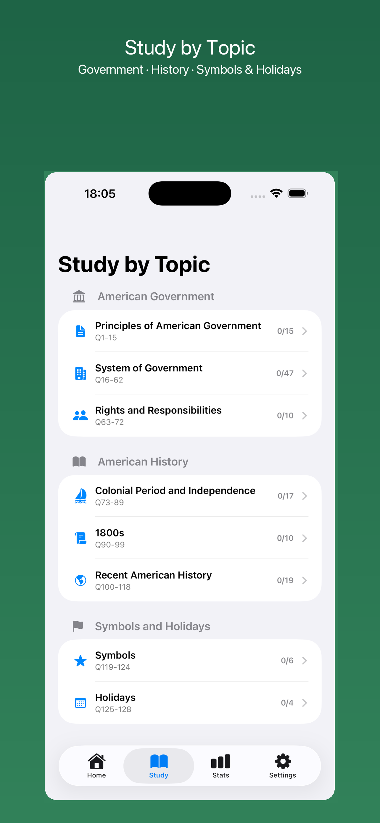 US Civics Test 2025 screenshot 4