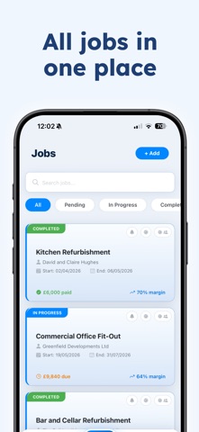 TradeStash: Job Management App screenshot