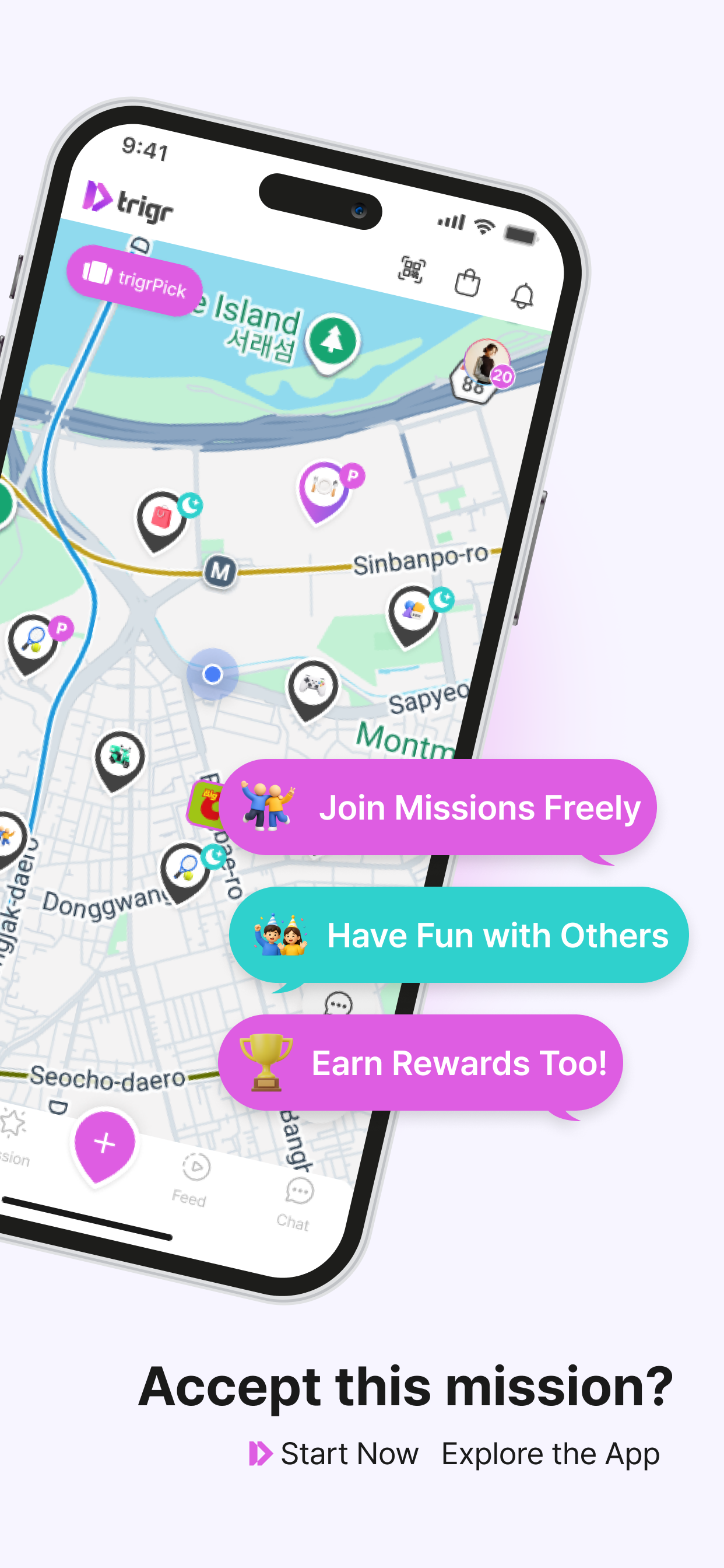 trigr-social mission platform screenshot 2