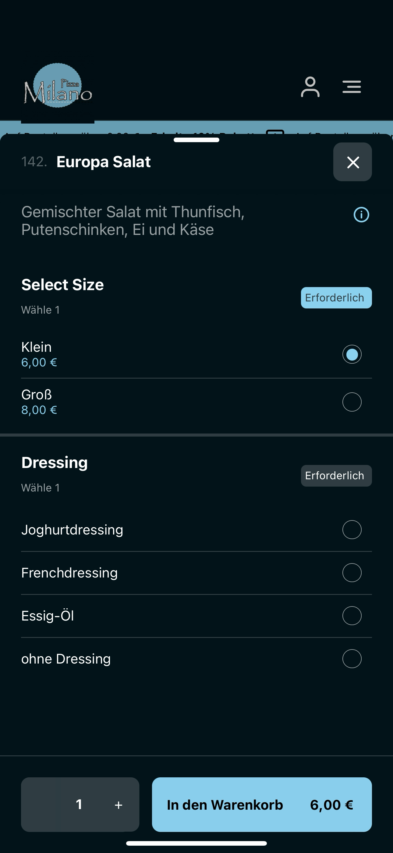 Pizza Milano Detmold screenshot 4