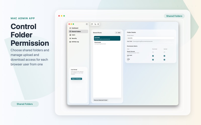 Screenshot #2 pour Secure File Share Server