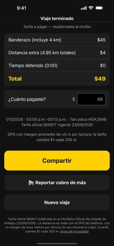 Taxímetro Pachuca screenshot 3 of 4