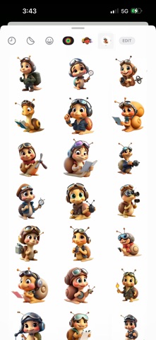 Pilot Snail Stickers screenshot