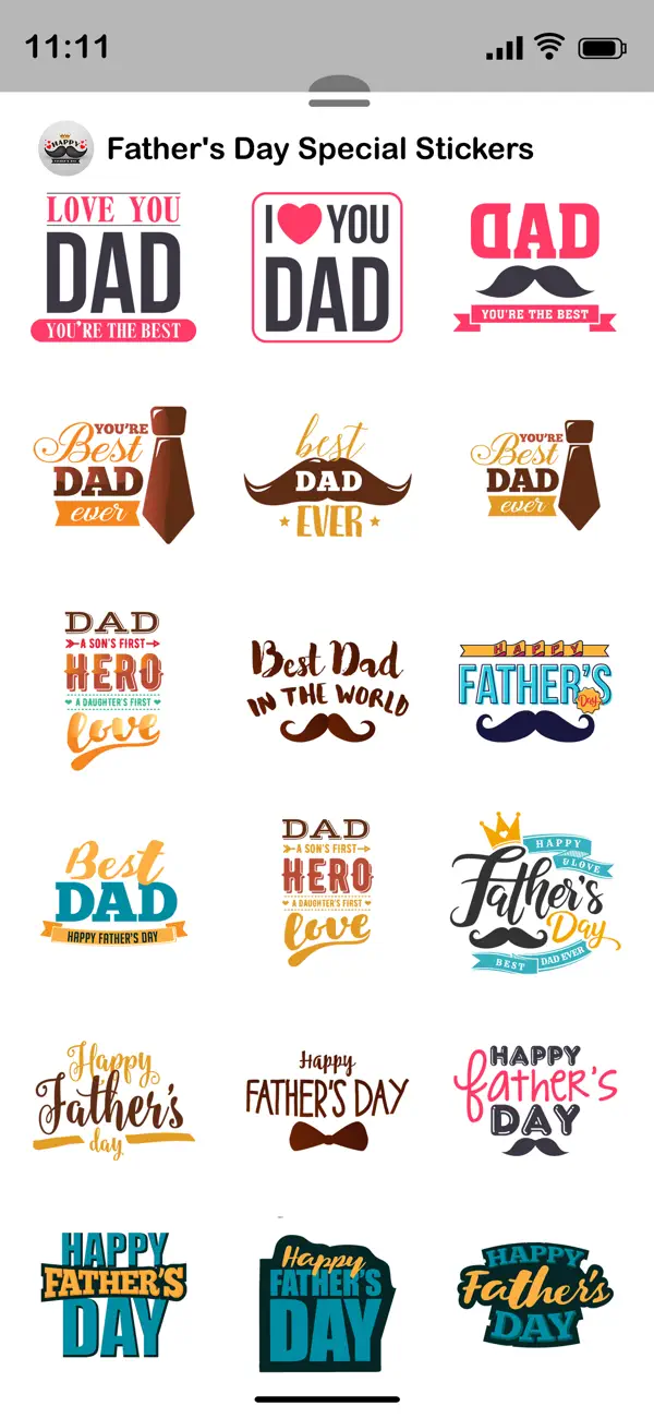Screenshot #2 pour Father's Day Special Stickers