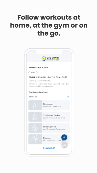 Elite Health and Fitness Screenshot