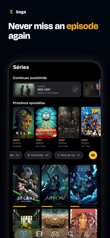 Saga: TV Show & Movie Tracker iPhone screenshot