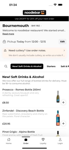 Noodlebar UK iPhone screenshot