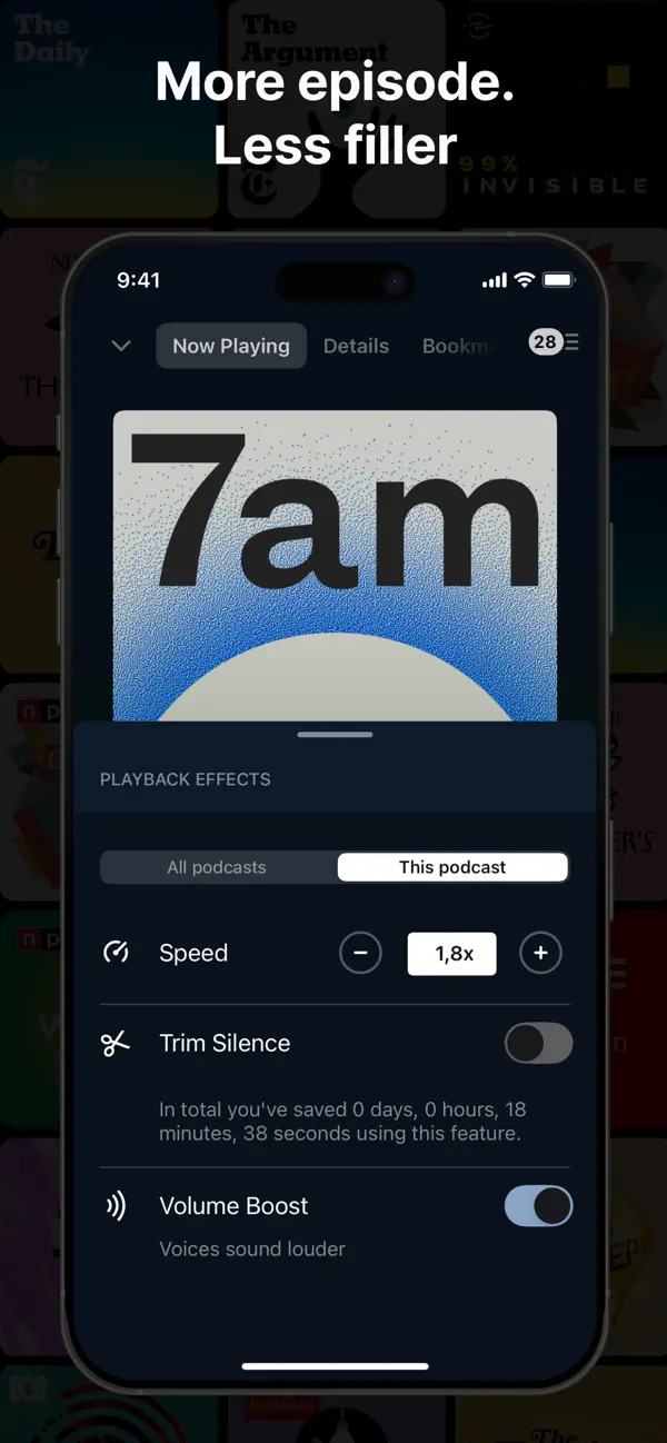 Pocket Casts iPhone App Screenshot 4 – Nachrichten