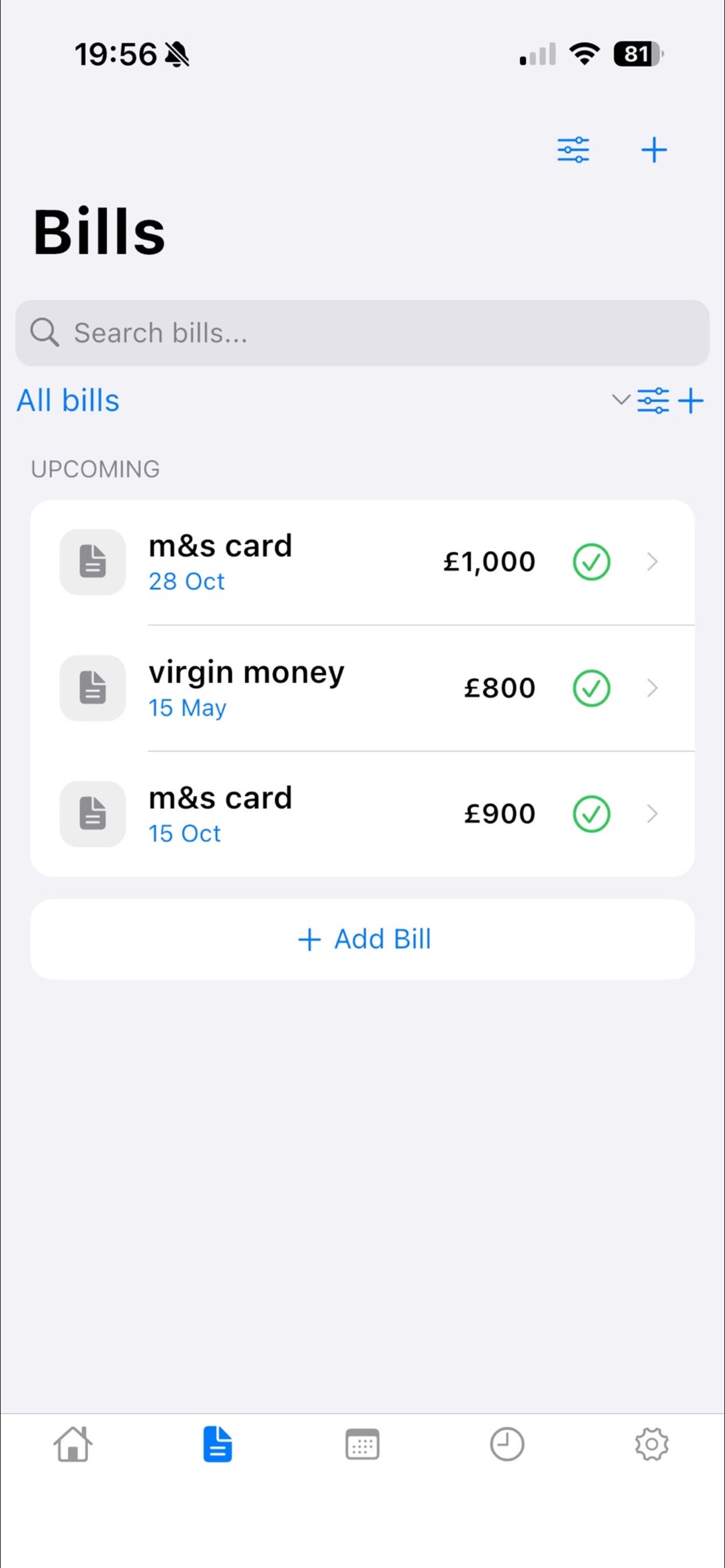 Screenshot 2 of Izy bill planners
