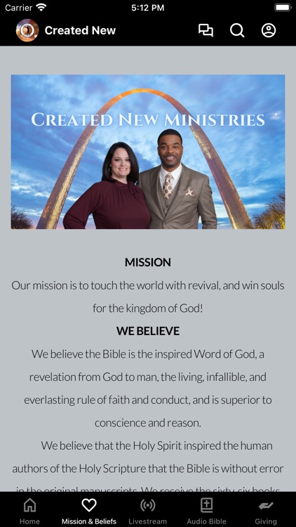 Created New Ministries