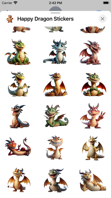 Screenshot #2 pour Happy Dragon Stickers