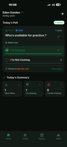 CrickPoll - Cricket Team App screenshot