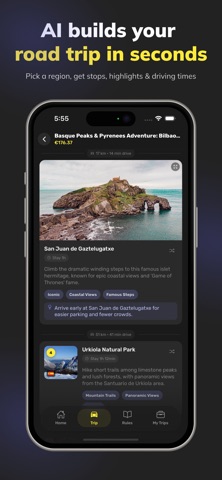 Accudriver - Road Trip Planner iPhone screenshot